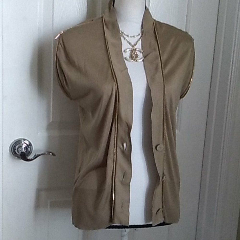 Versace Couture Silk Vest With Zipper Detail